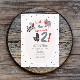 カウピッグファーム第2誕生日招待状 招待状