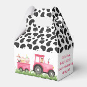 カウピンクファーム納屋周囲の庭誕生日パーティーお願いボックス フェイバーボックス (裏面サイド)