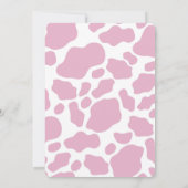 カウピンク1歳の誕生日招待状 招待状 (裏面)