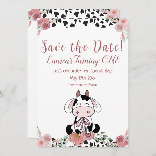 カウファースト誕生日 セーブザデート (正面/裏面)