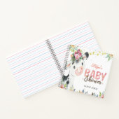 カウファームアニマルズ納屋周囲の庭ベビーシャワーゲストブック ノートブック (内部)