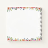 カウファームアニマルズ納屋周囲の庭ベビーシャワーゲストブック ノートブック (裏面)