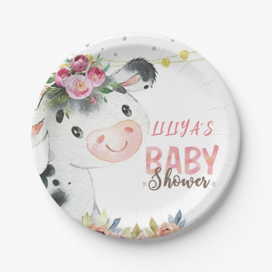 カウファームアニマルズ納屋周囲の庭 ペーパープレート (正面)