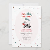 カウファームアニマルセカンド誕生日 招待状 (正面)
