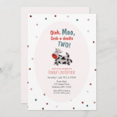 カウファームアニマルセカンド誕生日 招待状 (正面/裏面)