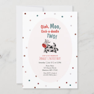 カウファームアニマルセカンド誕生日 招待状