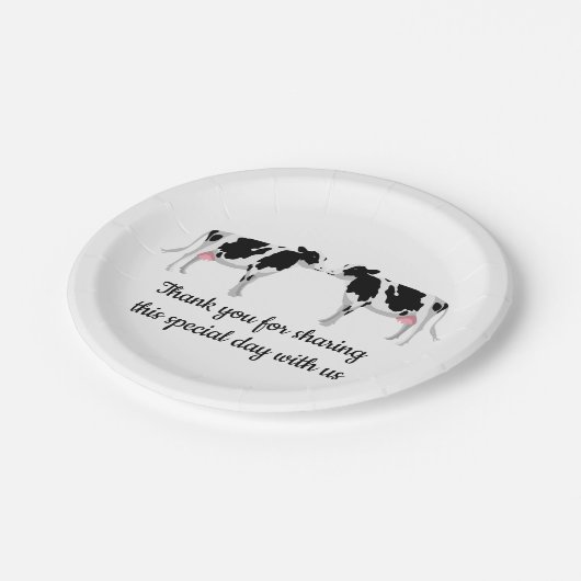 カウファームカウンティ農家結婚記念日 ペーパープレート (アングル)