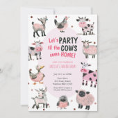 カウファームガールズセカンド誕生日 招待状 (正面)