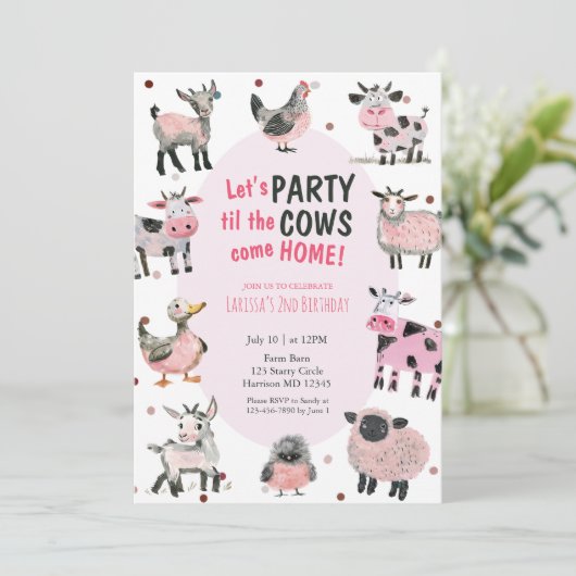 カウファームガールズセカンド誕生日 招待状 (スタンド正面)