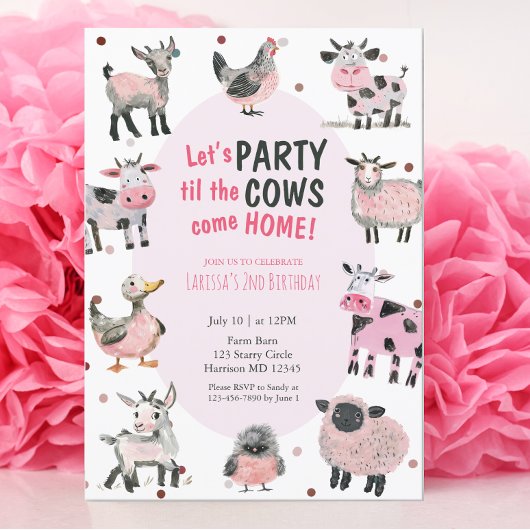 カウファームガールズセカンド誕生日 招待状