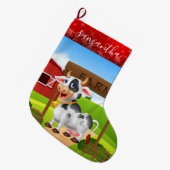 カウファームクリスマスストッキング ラージクリスマスストッキング (正面 (吊り時))