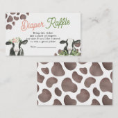 カウファームジェンダーリビールおむつラッフルカード エンクロージャーカード (正面/裏面)