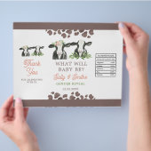 カウファームジェンダーリビールチップバッグテンプレート チラシ (手)