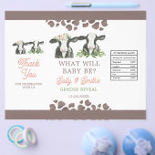 カウファームジェンダーリビールチップバッグテンプレート チラシ (シングル)