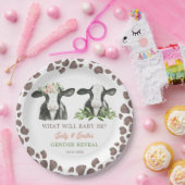 カウファームジェンダーリビール紙プレート ペーパープレート (パーティー)