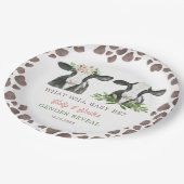 カウファームジェンダーリビール紙プレート ペーパープレート (アングル)