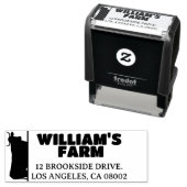 カウファームビジネスカワイイユニーク差出人住所 セルフインキングスタンプ (インサイチュ)