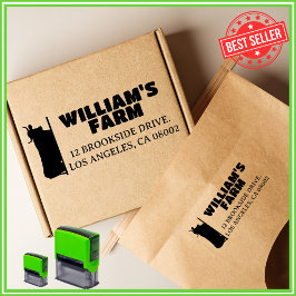 カウファームビジネスカワイイユニーク差出人住所 セルフインキングスタンプ