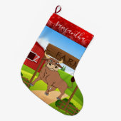 カウファームブルクリスマスストッキング ラージクリスマスストッキング (正面 (吊り時))