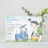 カウファームベビーシャワー招待状ボーイ 招待状 (スタンド正面)