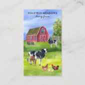 カウファームホルスタイン乳製品の水彩 名刺 (正面)