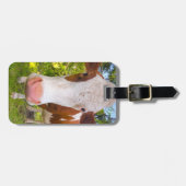 カウファーム動物の写真パーソナライズされた名 ラゲッジタグ (正面横)