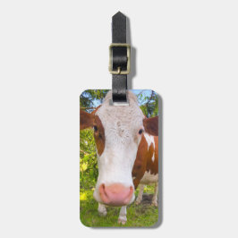 カウファーム動物の写真パーソナライズされた名 ラゲッジタグ