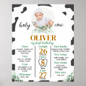 カウファーム最初の誕生日マイルストーン記号 ポスター (正面)