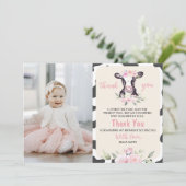 カウファーム誕生日写真サンキューカード サンキューカード (スタンド正面)