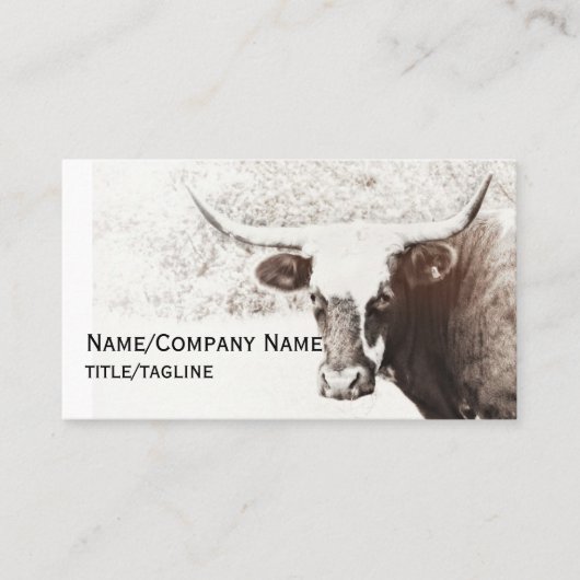 カウフォトアートセピアカスタムトーン両面 名刺 (正面)