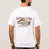カウフマンの魚釣りのキャンプ Tシャツ (裏面)