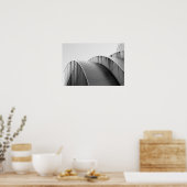 カウフマンセンターブラックアンドホワイトカーブカンザスシティ ポスター (キッチン)