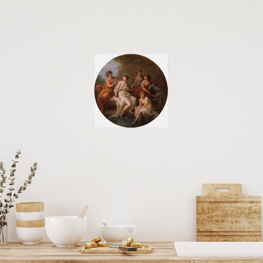 カウフマン – ダイアナと彼女のニンフ入浴 ポスター (キッチン)