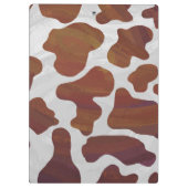 カウブラウンとホワイトプリント クリップボード (裏面)