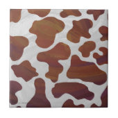 カウブラウンとホワイトプリント タイル (正面)