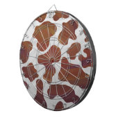 カウブラウンとホワイトプリント ダーツボード (正面右)