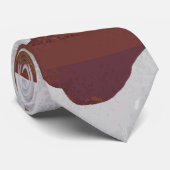 カウブラウンとホワイトプリント ネクタイ (ロール)