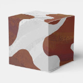 カウブラウンとホワイトプリント フェイバーボックス (裏面サイド)