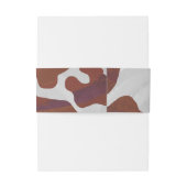 カウブラウンとホワイトプリント 招待状ベリーバンド (裏面例)