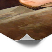 カウブラウン素朴カントリーバーンファおもしろいーム ポスター (角)