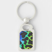 カウブラックアンドレインボープリント キーホルダー (正面)