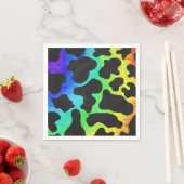 カウブラックアンドレインボープリント スタンダードカクテルナプキン (インサイチュ)