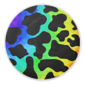 カウブラックアンドレインボープリント セラミックノブ (正面)