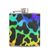 カウブラックアンドレインボープリント フラスク (正面)