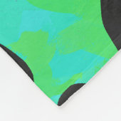 カウブラックアンドレインボープリント フリースブランケット (角)