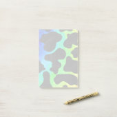 カウブラックアンドレインボープリント ポストイット (デスク上)