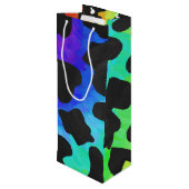 カウブラックアンドレインボープリント ワインギフトバッグ (裏面アングル)