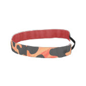 カウブラック&オレンジプリント アスレチックヘッドバンド (右)