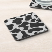 カウブラック&ホワイトプリント コースター (左側)
