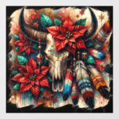 カウブルスカル羽毛ポインセティアス南西 ウィンドウサイン (シート)